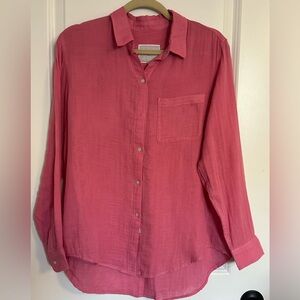 Rails organic cotton button-down long sleeve shirt